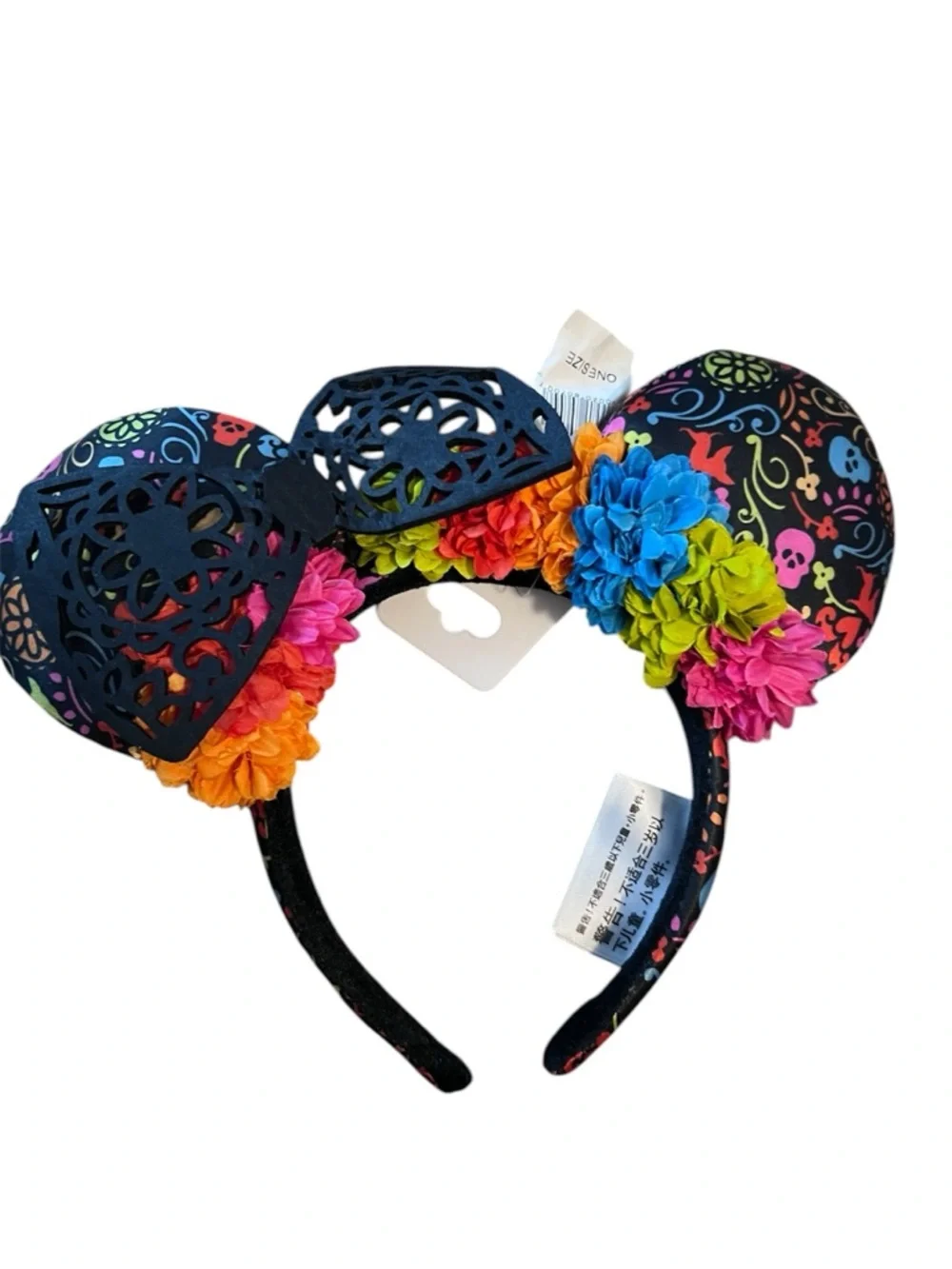 DISNEY Parks Minnie Mouse Coco Ears Floral Bow One Size